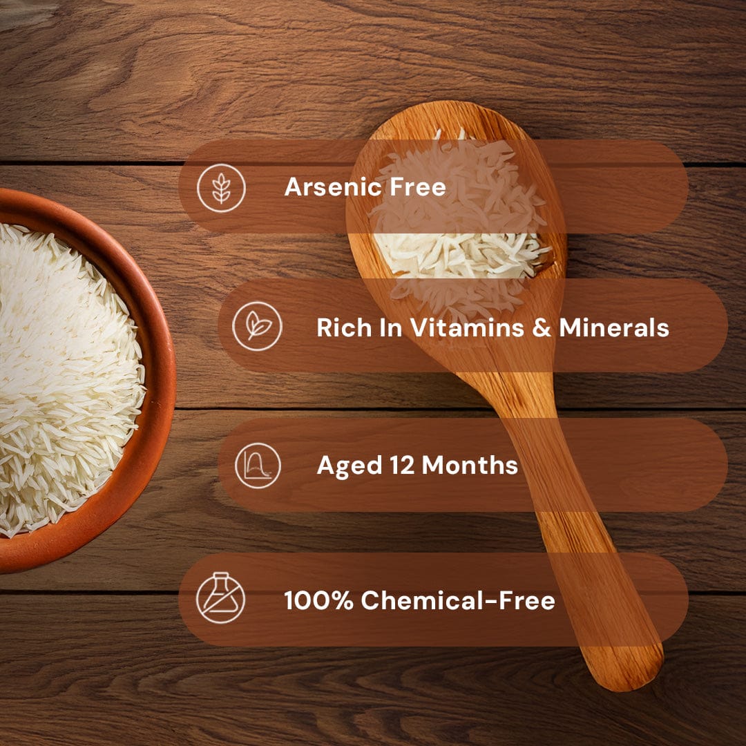Sona Masuri Raw Rice (Aged 12 Months) Pesticide-Free